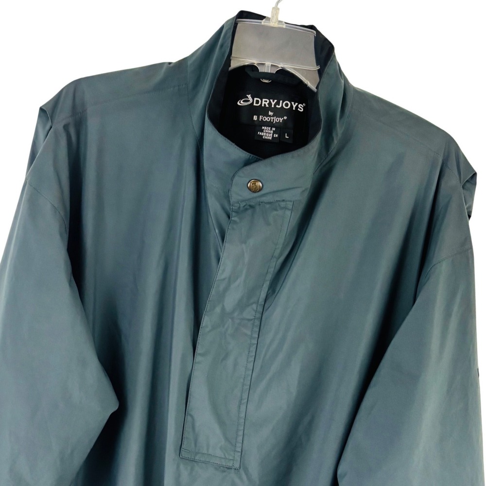 FootJoy‎ DryJoys Mens Large Teal Blue Golf Pullover Windbreaker Jacket Sz. Large